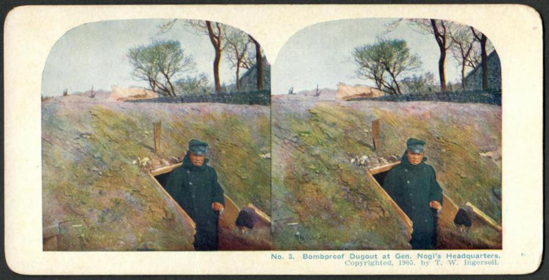 RUSSIAN JAPANESE WAR 1905 Bombproof Dugout at General Nogi's Headquarters. Coloured Postcard. - 136952 - Postcard image 0
