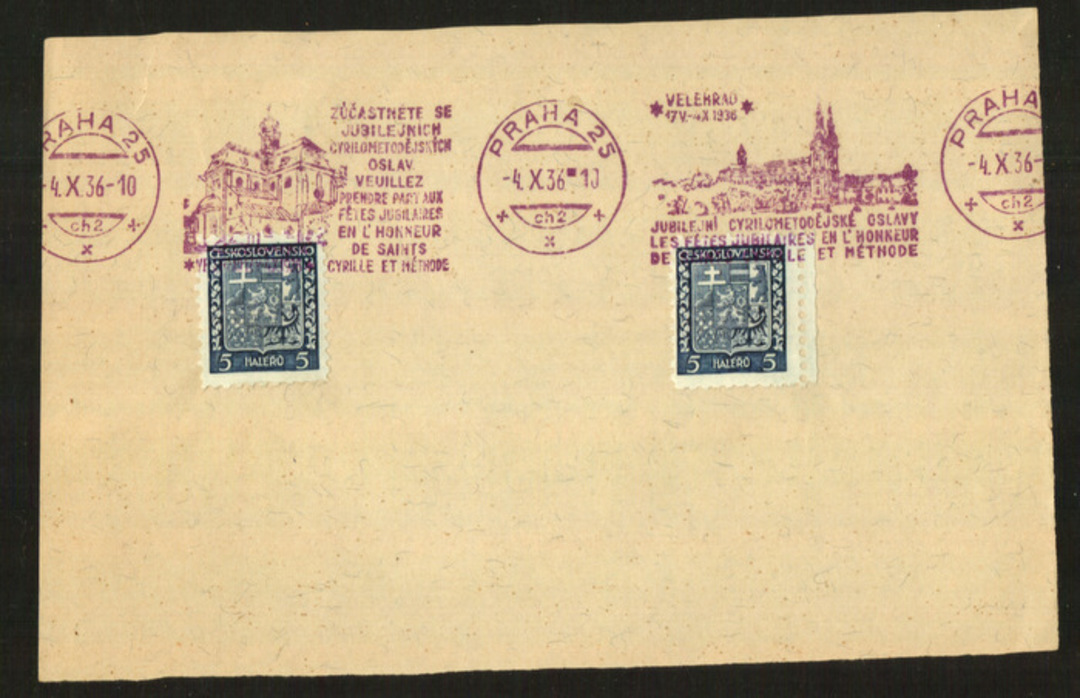 CZECHOSLOVAKIA 1929 Definitive with Special Postmark dated 4/10/1936. - 35583 - PostalHist image 0