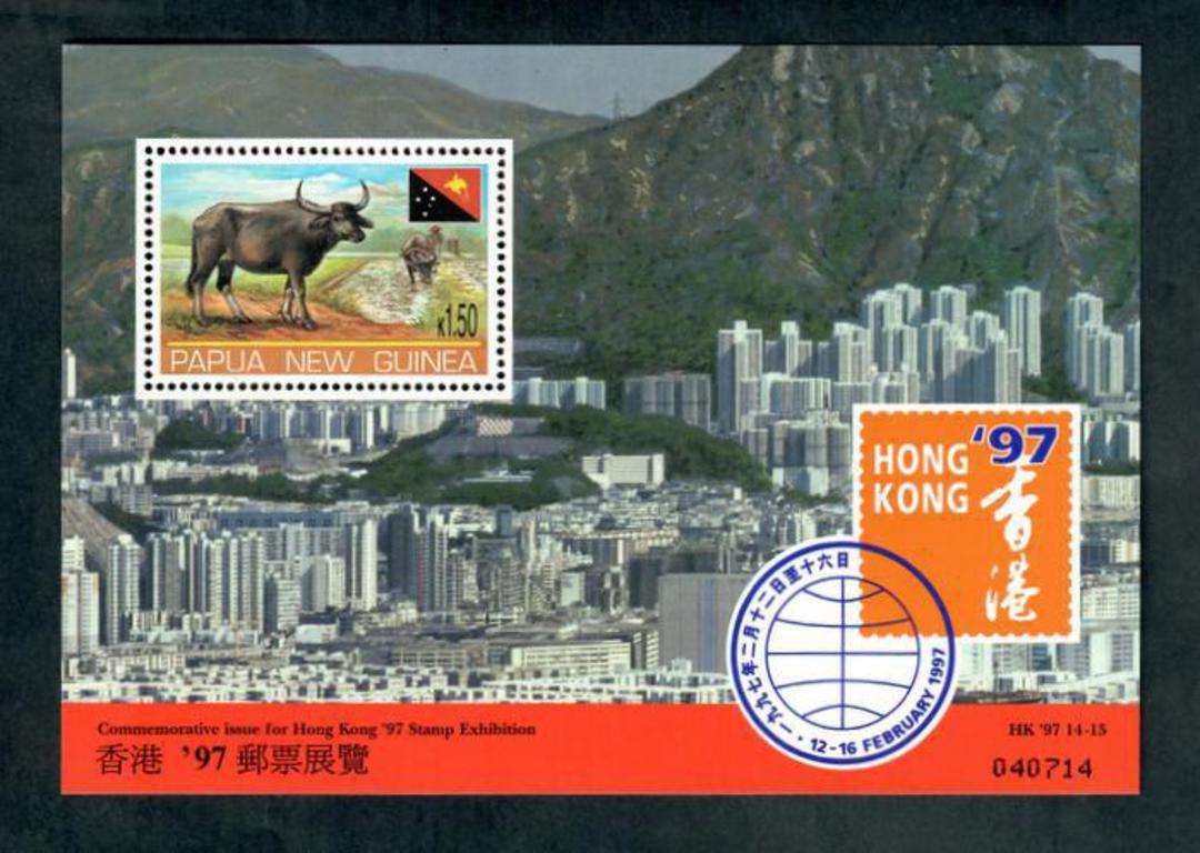 PAPUA NEW GUINEA 1997 Hong Kong  '97 International Stamp Exhibition. Miniature sheet. - 50607 - UHM image 0