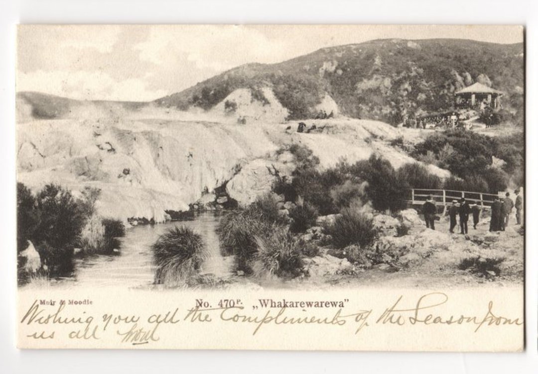 Early Undivided Postcard by Muir & Moodie of Whakarewarewa. - 246062 - Postcard image 0