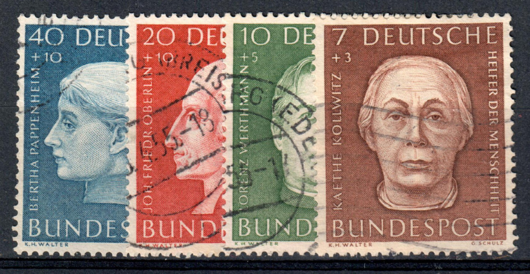 WEST GERMANY 1954 Humanitarian Relief Fund. Set of 4. - 72158 - VFU image 0