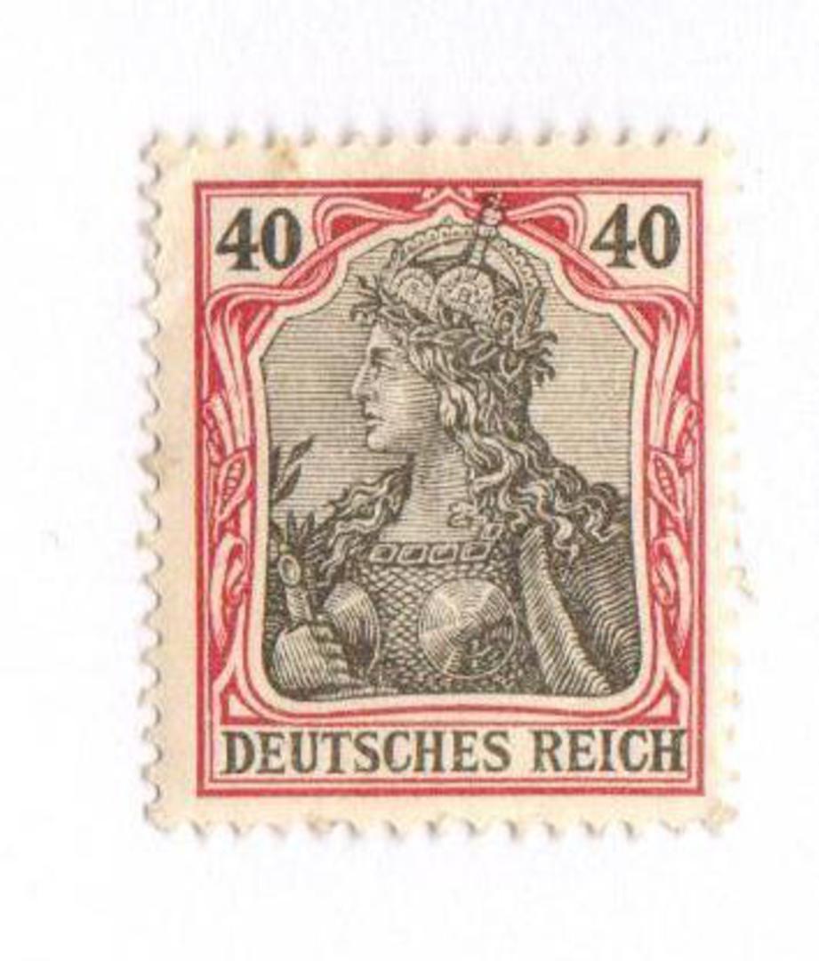 GERMANY 1902 Definitive 40pf Lake and Black. No Watermark. Hinge remains. - 75475 - Mint image 0