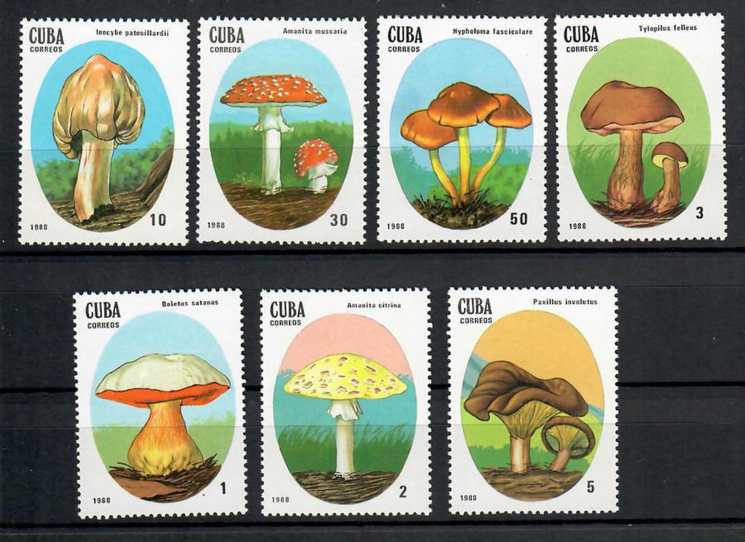 CUBA 1968 Mushrooms. Set of 7. - 24912 - UHM image 0