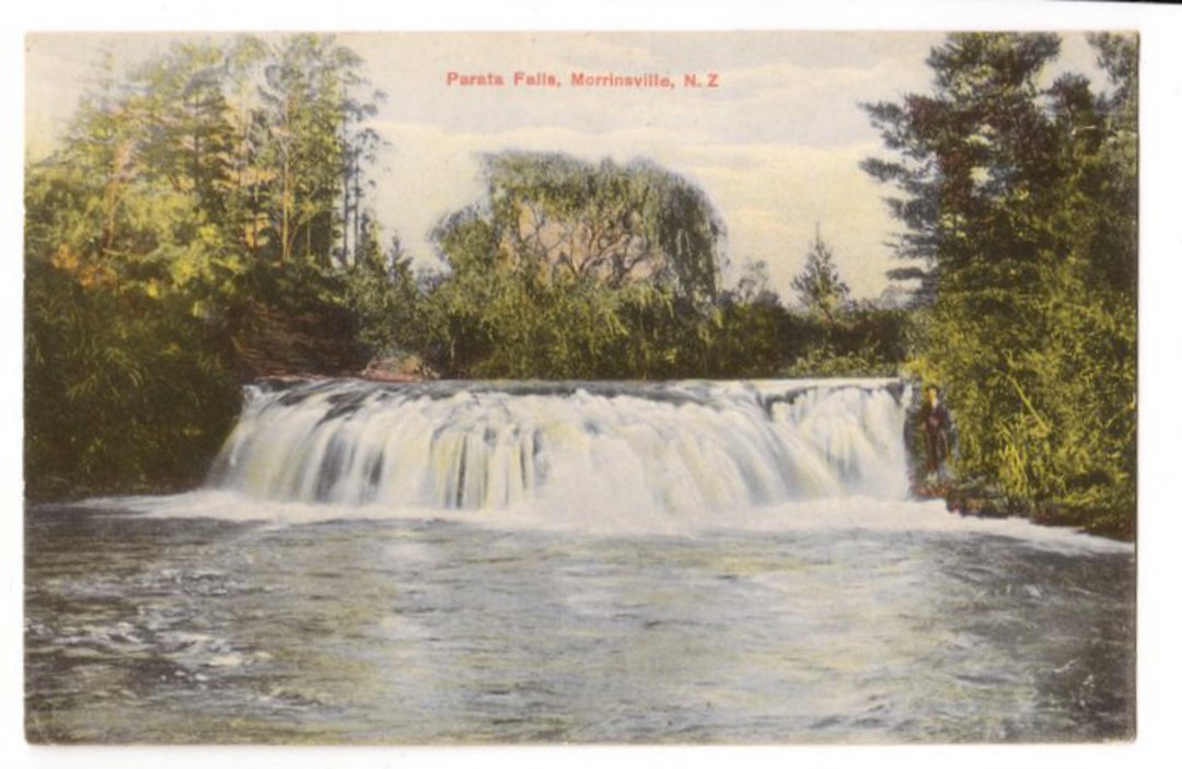 Coloured postcard of Parata Falls Morrinsville. - 45842 - Postcard image 0