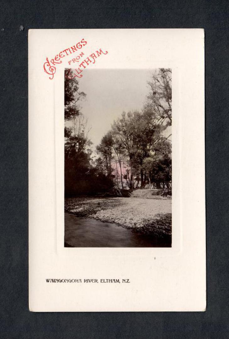 Real Photograph of the Waingongoro River Eltham. By H G Carman Bookseller. - 47066 - Postcard image 0