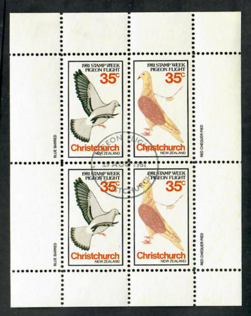 NEW ZEALAND 1981 Pigeon Flight miniature sheet. - 20190 - CTO image 0