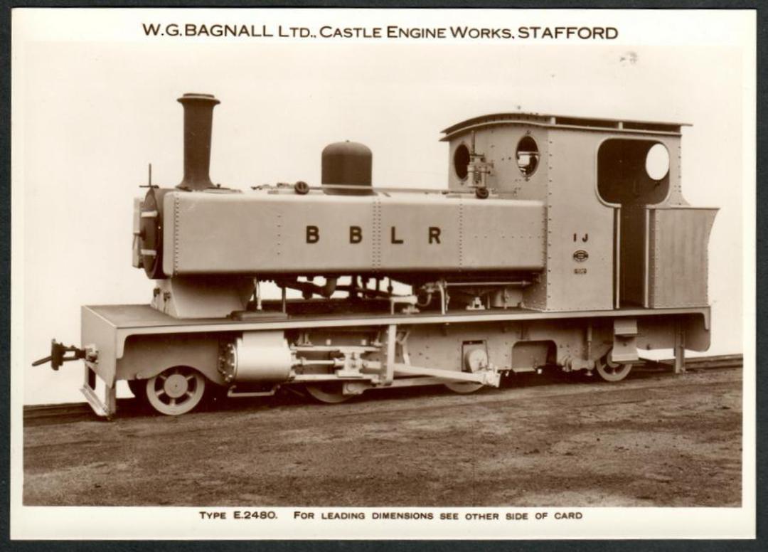 Steam Locomotive Manufacturers W G Bagnall Limited Quote card Type E2480. Fine photograph. - 440684 - Postcard image 0