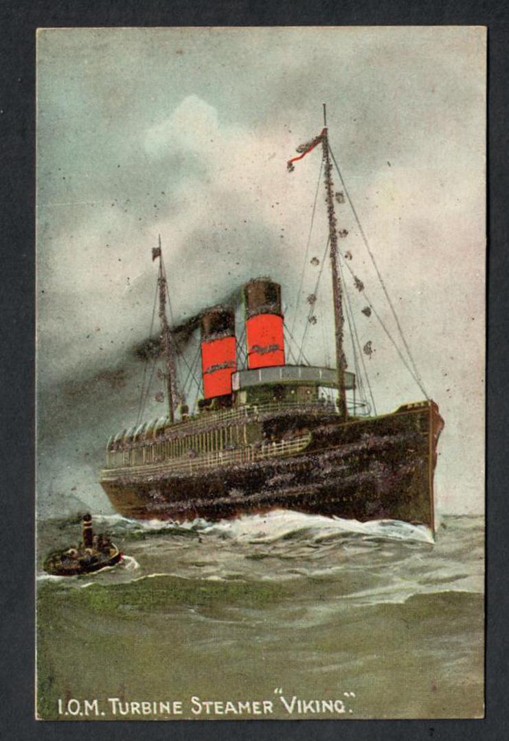 Coloured postcard of IOMTS Turbine Steamer Viking. - 40409 - Postcard image 0