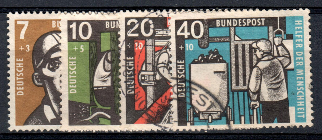 WEST GERMANY 1957 Humanitarian Relief Fund. Set of 4. - 72131 - VFU image 0