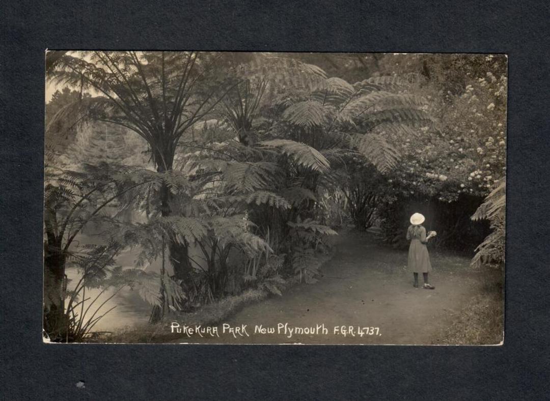 Real Photograph by Radcliffe of Pukekura Park New Plymouth. - 46950 - Postcard image 0