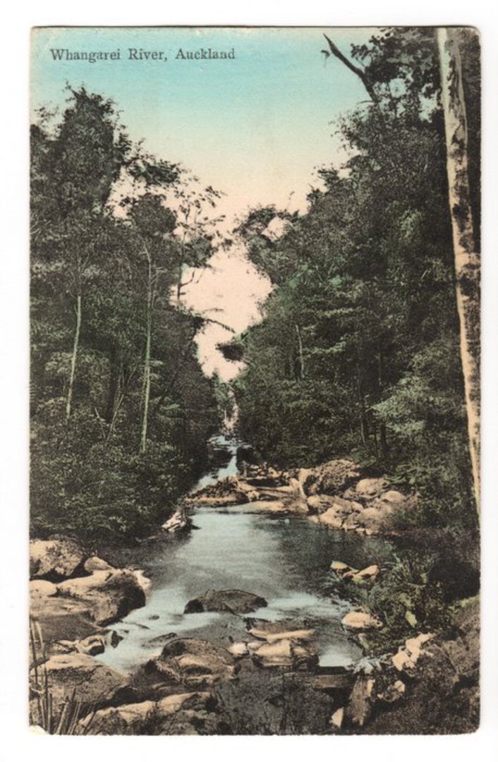 Tinted Postcard of Whangarei River. - 45002 - Postcard image 0