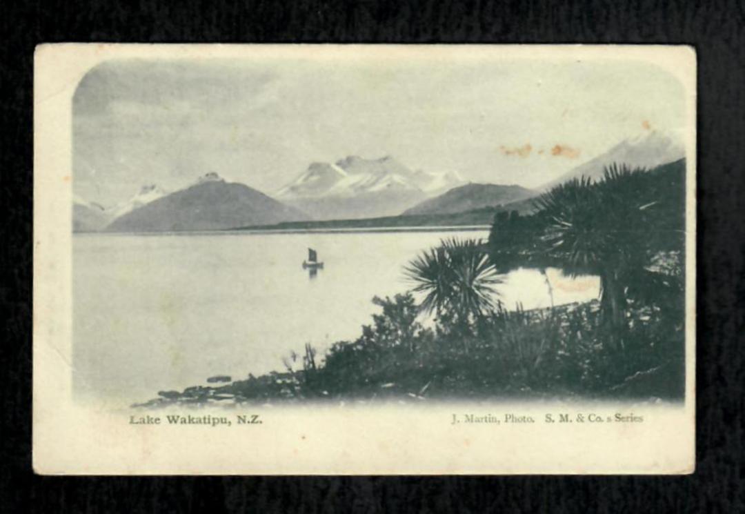 Early undivided postcard of Lake Wakatipu. - 49458 - Postcard image 0