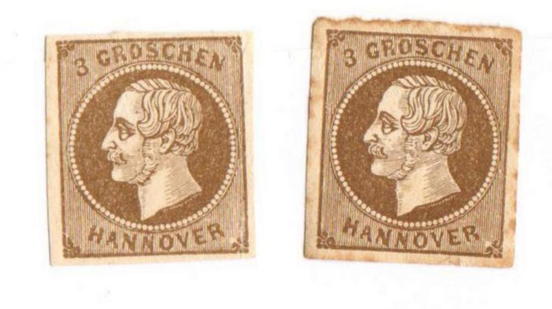 HANOVER 1859 Definitive 3gr Deep Brown. Toned. Therefore MNG. From the collection of H Pies-Lintz. Also a copy of the 3gr Brown image 0