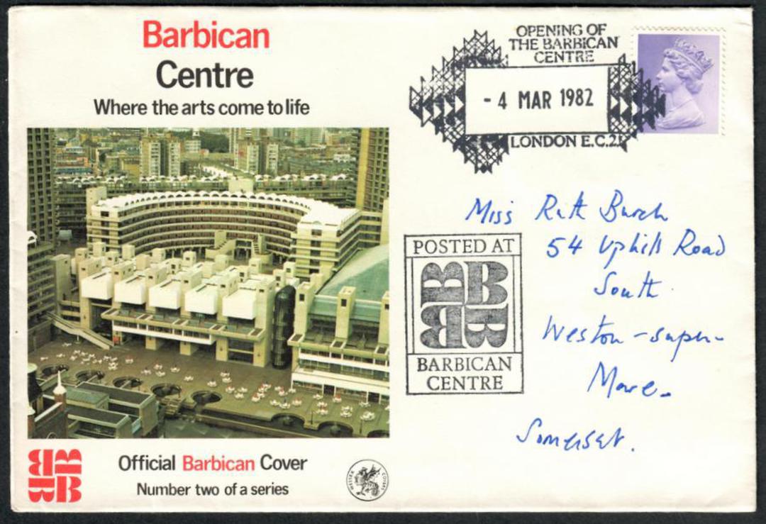GREAT BRITAIN 1982 Barbican Centre. Special Postmark on illustrated cover. - 530218 - PostalHist image 0