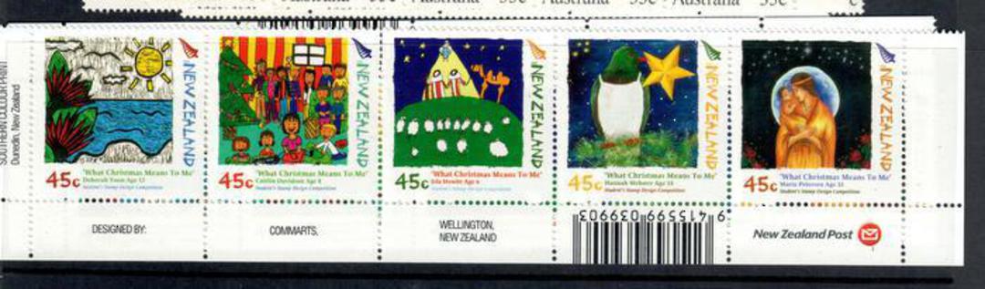 NEW ZEALAND 2006 Christmas. Strip of 5. - 50526 - UHM image 0