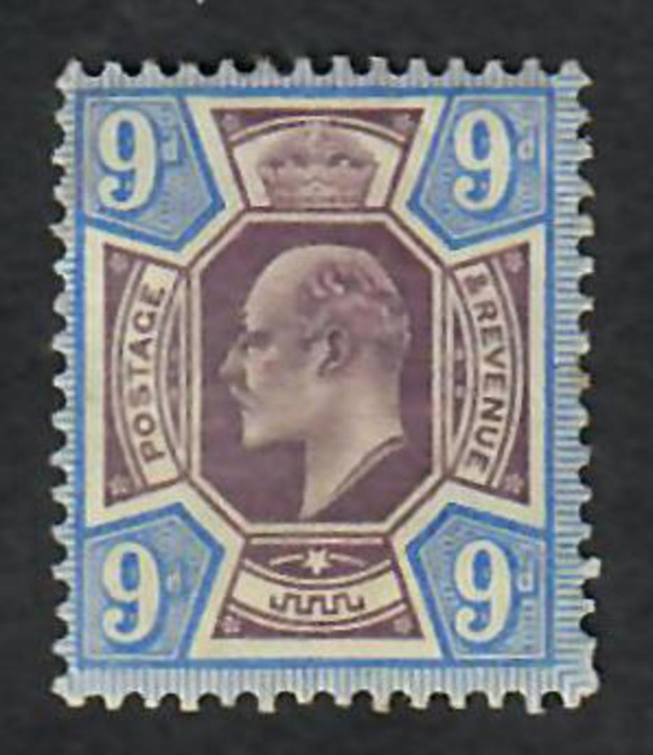 GREAT BRITAIN 1902 9d Slate-Purple and Ulramarine. Fresh colour. - 70359 - Mint image 0