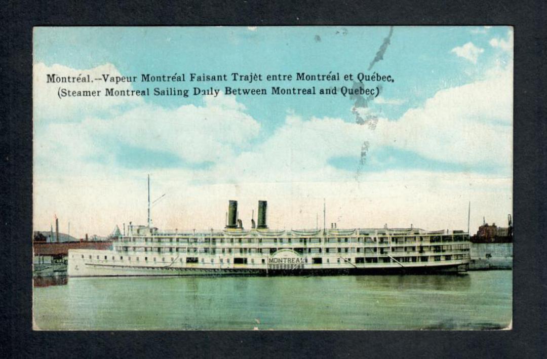 CANADA Coloured postcard of the Steamer 'Montreal" sailing daily between Montreal and Quebec. - 40274 - Postcard image 0