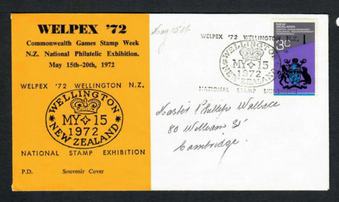 NEW ZEALAND 1972 Postmark Wellington WELPEX '72 International Stamp Exhibition on illustrated cover. Available on different date image 0