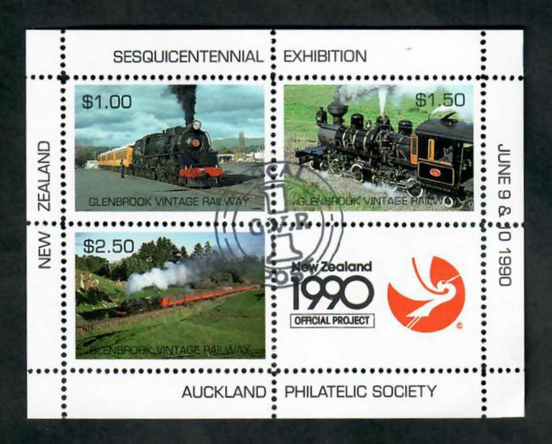NEW ZEALAND 1990 Auckland Philatelic Society Sesquicentennial Exhibition miniature sheet. - 21696 - FU image 0