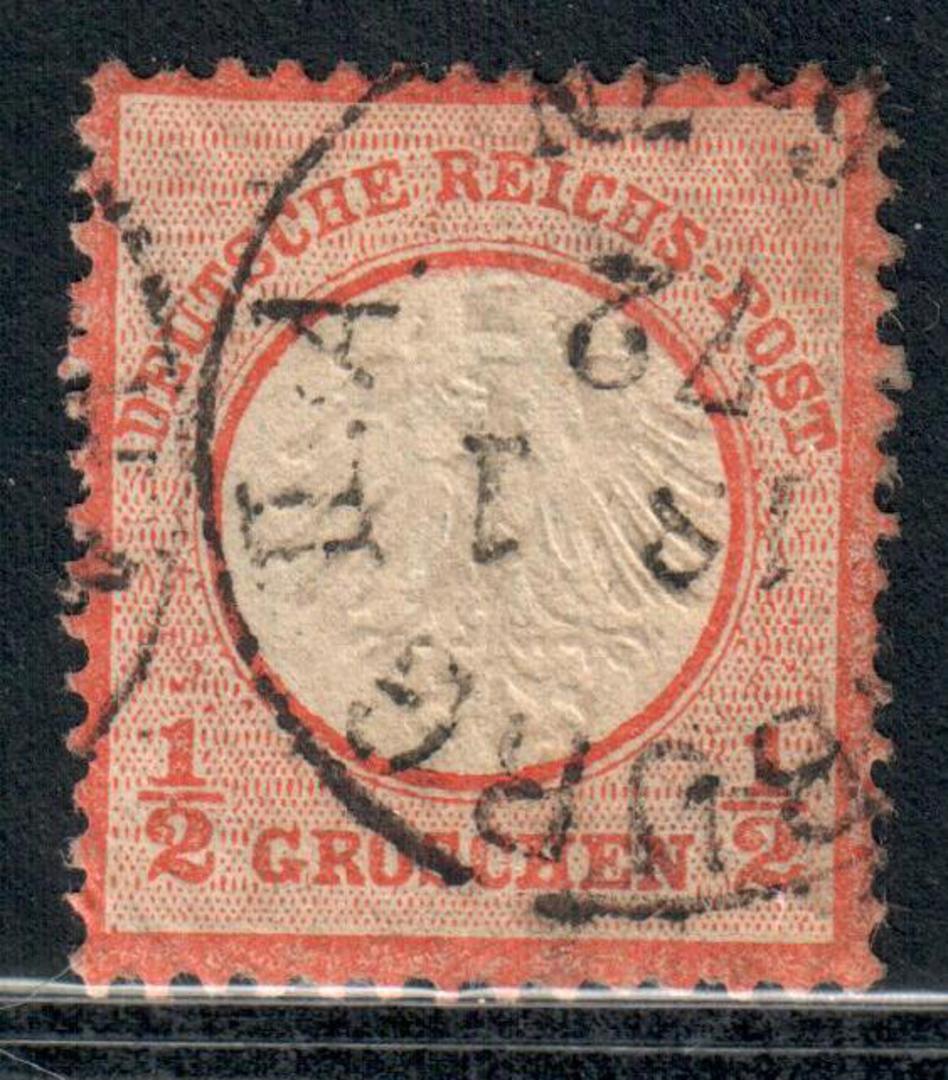 GERMANY 1872 Definitive ½g Orange-Vermilion. Postmark hamBURG 18/1/1872. - 9315 - GU image 0