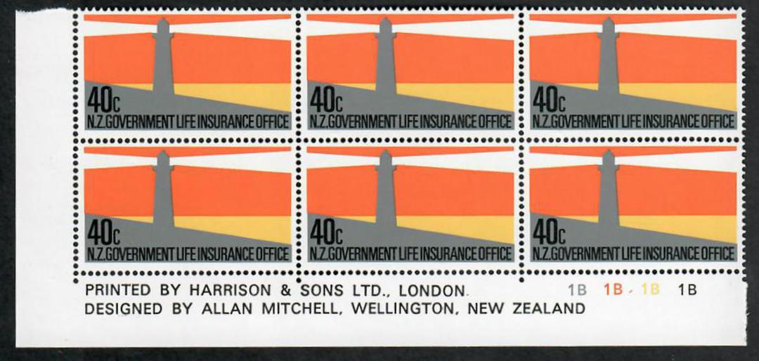 NEW ZEALAND 1981 Life Insurance. Set of 6 in Plate Blocks of 6. Plate 1B1B1B1B. - 21842 - UHM image 1