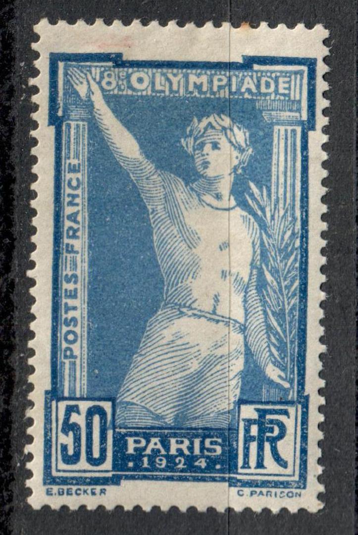 FRANCE 1924 Olympics 50c Ultramarine and Blue. - 94882 - Mint image 0
