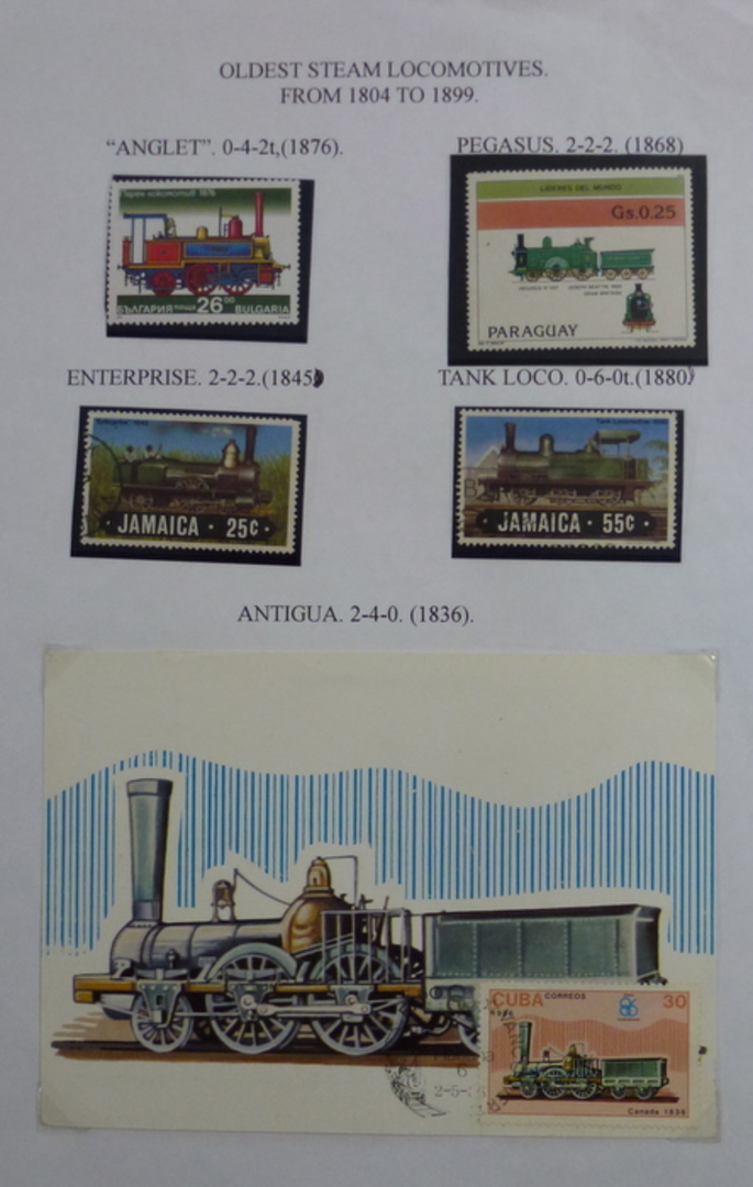 Oldest Steam Locomotives. Written up page from collection. - 58610 - Collection image 0