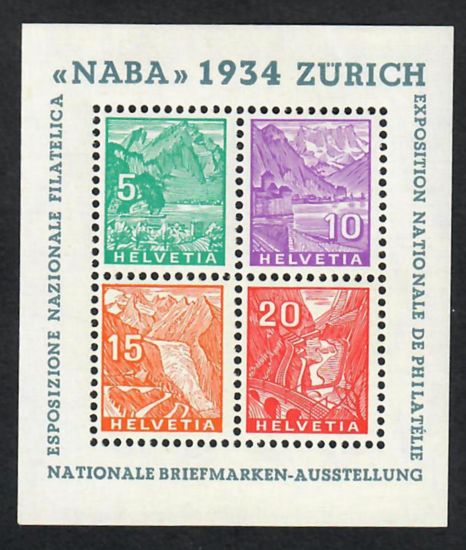 SWITZERLAND 1934 National Stamp Exhibition. Miniature sheet. - 26072 - UHM image 0