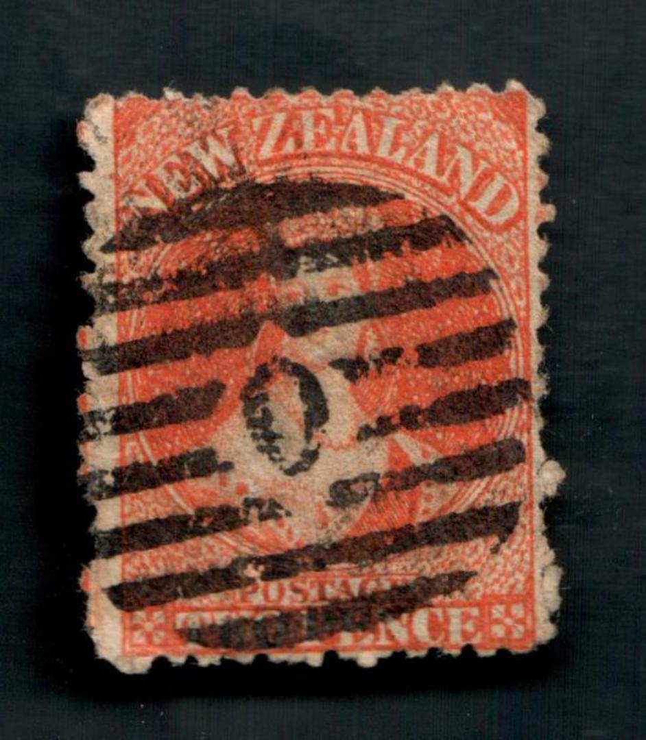NEW ZEALAND Postmark Numeral O inside diamond very effectively shown on Full Face Queen 2d Orange. - 39046 - Used image 0