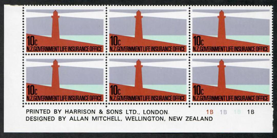 NEW ZEALAND 1981 Life Insurance. Set of 6 in Plate Blocks of 6. Plate 1B1B1B1B. - 21842 - UHM image 3