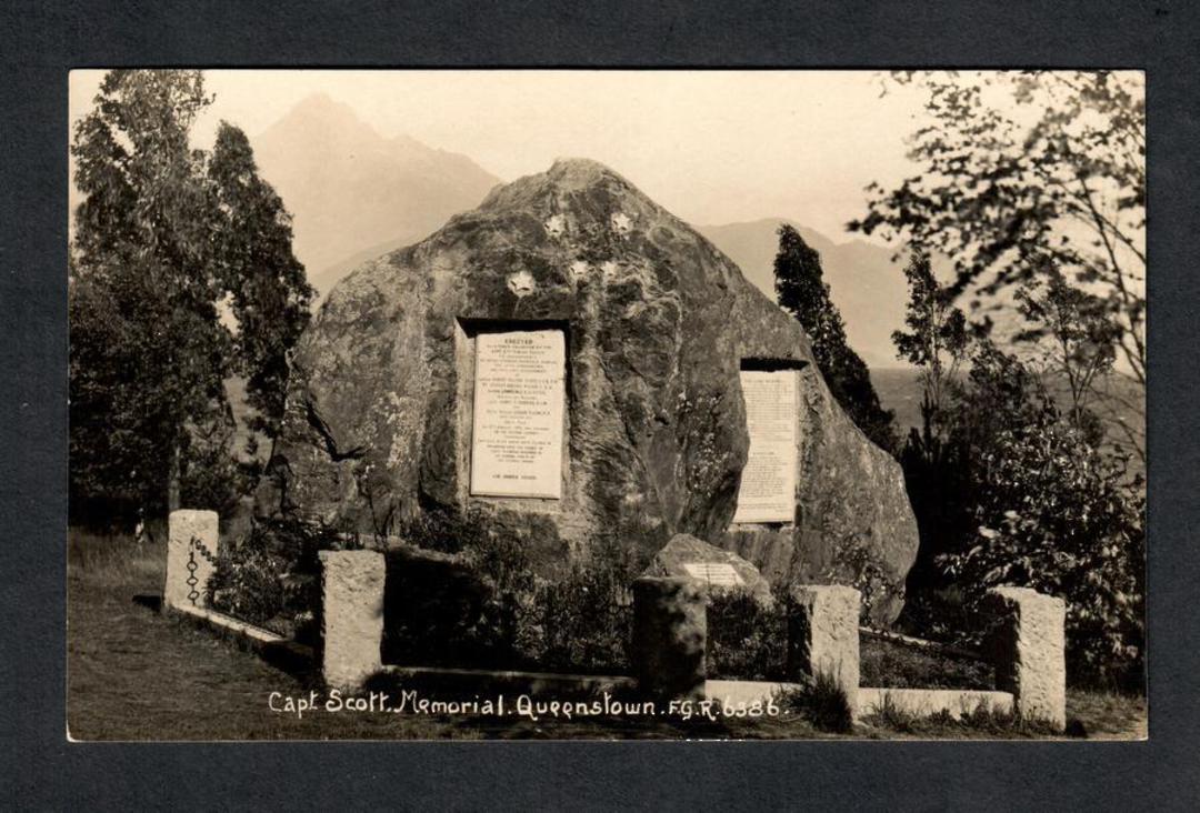 Real Photograph by Radcliffe of Capt Scott Memorial Queenstown. - 49493 - Postcard image 0