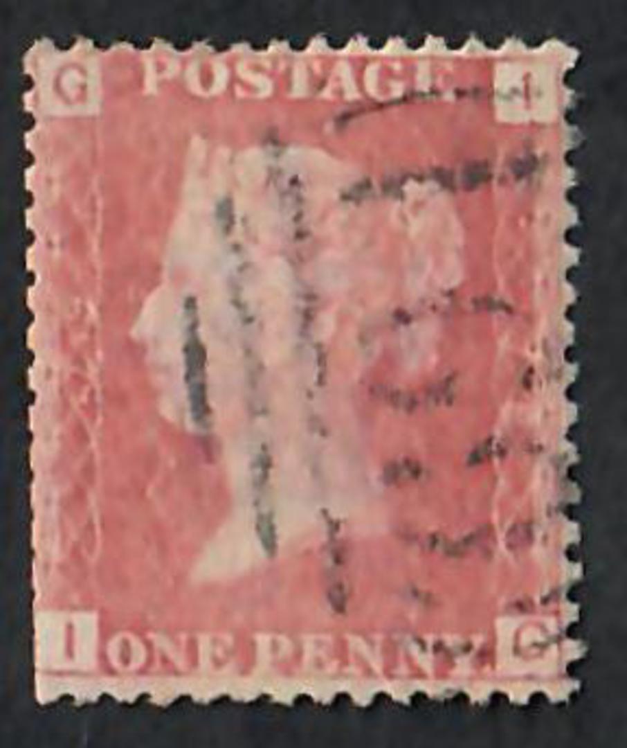 GREAT BRITAIN 1858 1d Red. Plate 79. Letters GIIG. - 70079 - Used image 0