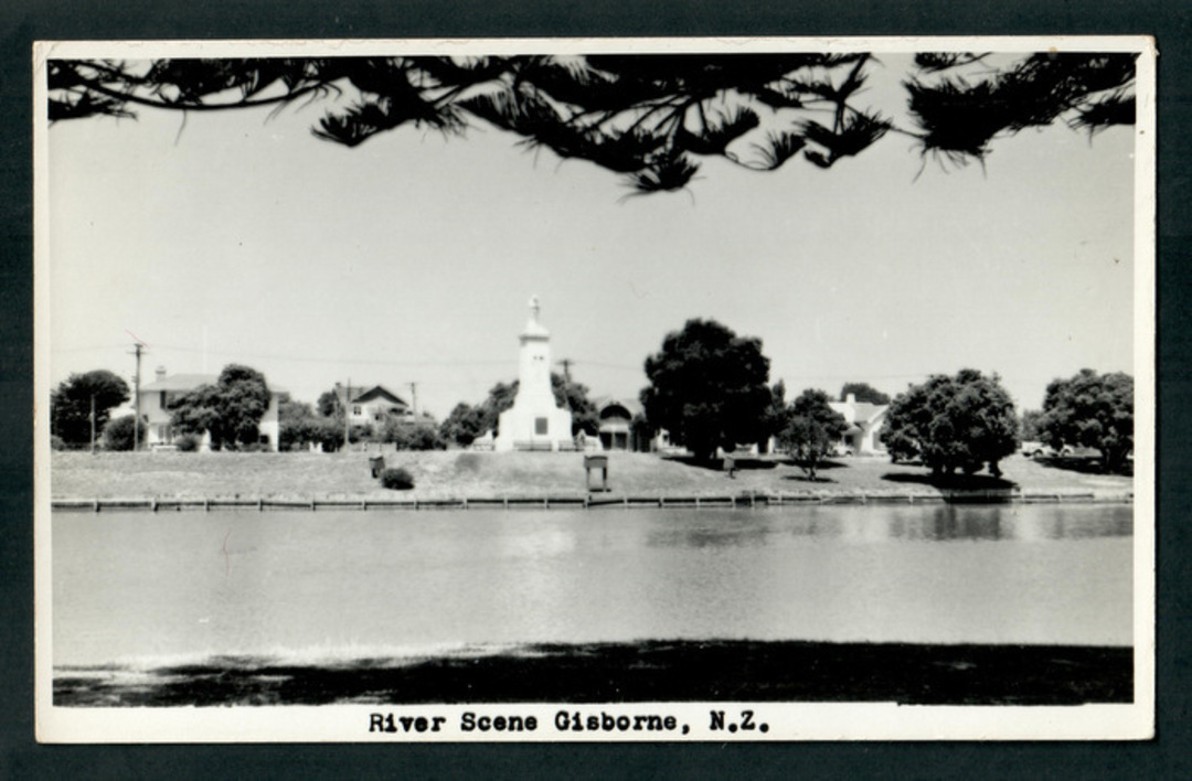 Real Photograph by N S Seaward of River Scene Gisborne. - 48199 - Postcard image 0