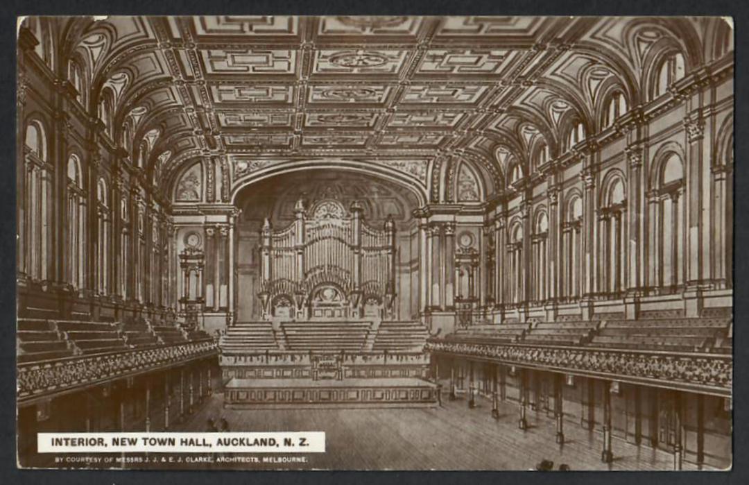 Postcard of Interior Town Hall Auckland. - 45426 - Postcard image 0