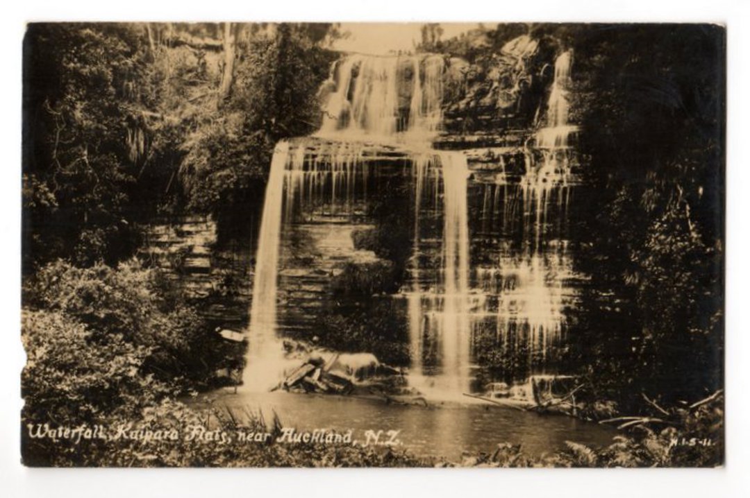 Real Photograph published by Tanner of Kaipara Falls near Auckland. Minor damage. - 45138 - Postcard image 0