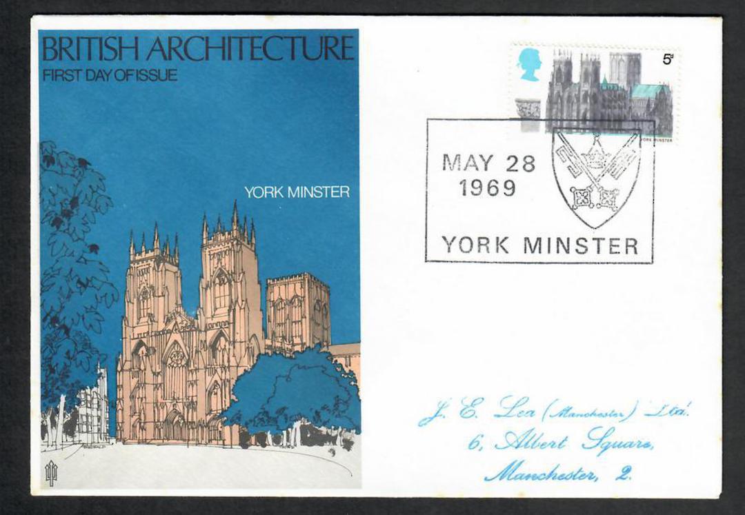 GREAT BRITAIN 1969 Architecture. Set of 6 on first day covers. - 530347 - FDC image 0