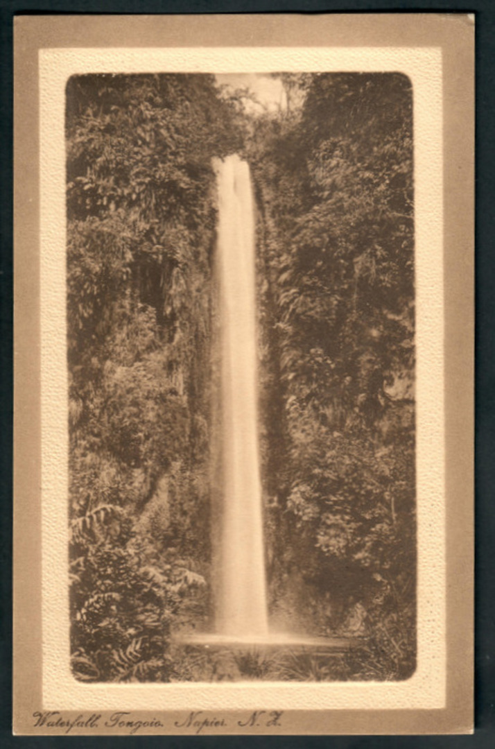 Sepia Postcard of Waterfall Tongoia. - 47965 - Postcard image 0