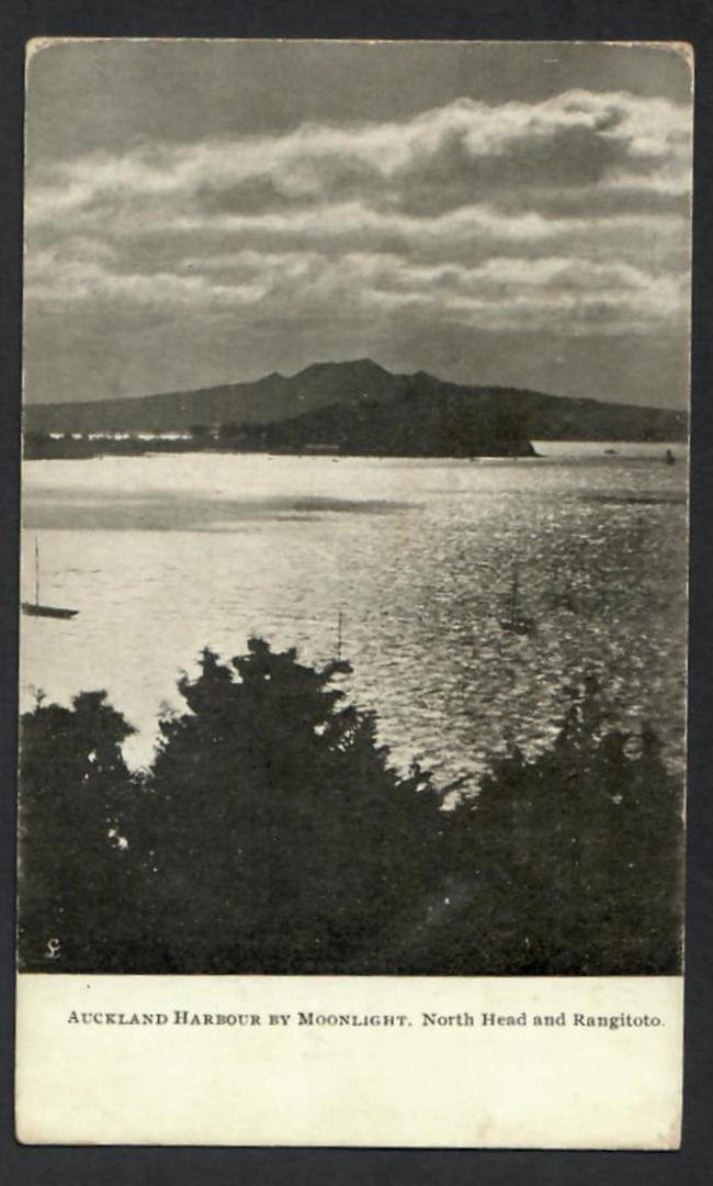 Postcard of Auckland Harbour by moonlight North Head and Rangitoto. - 45402 - Postcard image 0