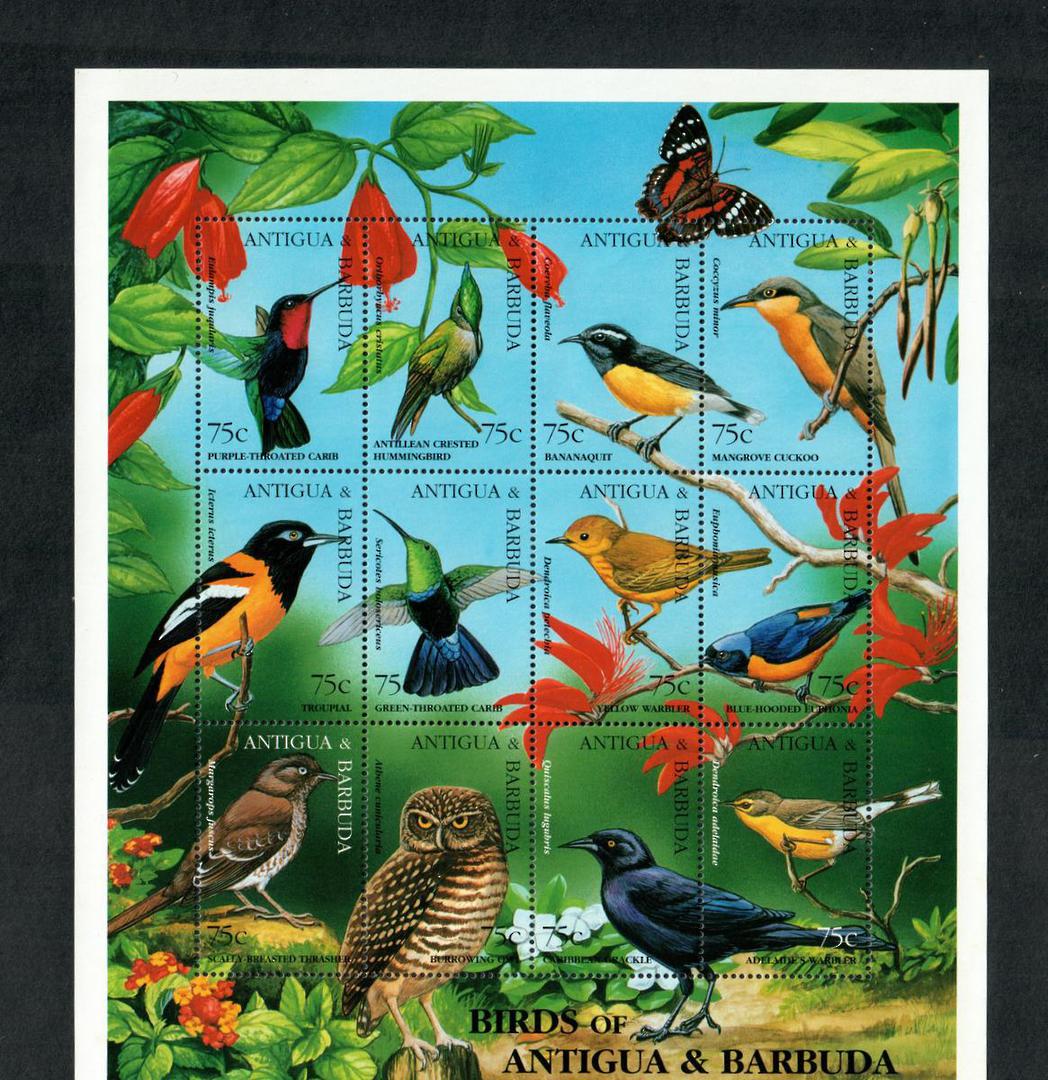ANTIGUA and BARBUDA 1995 Birds. Miniature sheet. - 19850 - UHM image 0