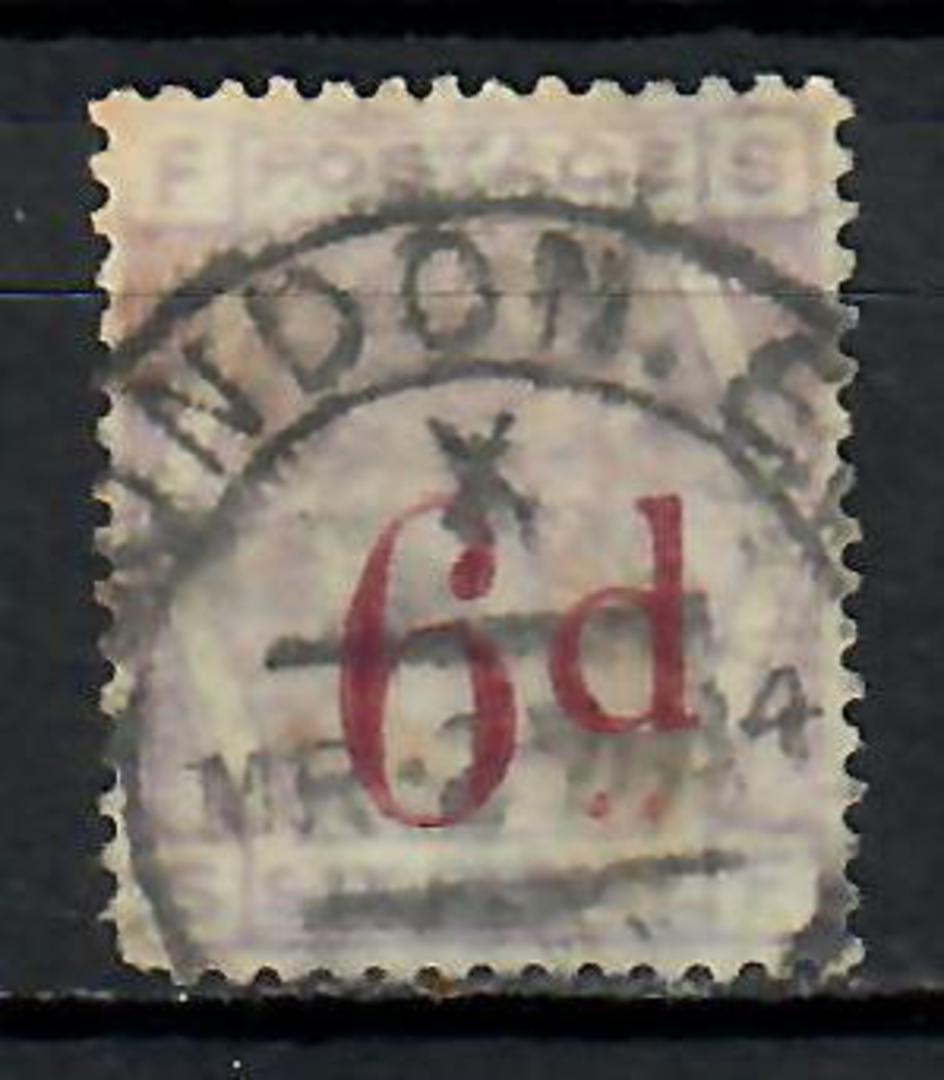 GREAT BRITAIN 1880 6d on 6d Lilac. Slanting dots variety. Blunt corner. - 74403 - Used image 0