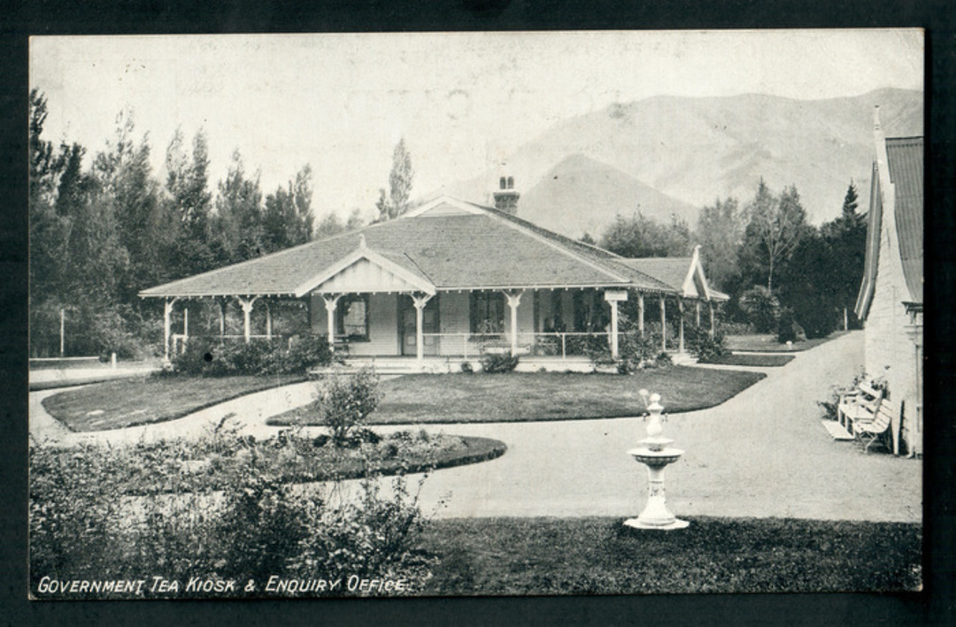 Postcard of of Government Tea Kiosk and Enquiry Office Hanmer Springs. - 48298 - Postcard image 0