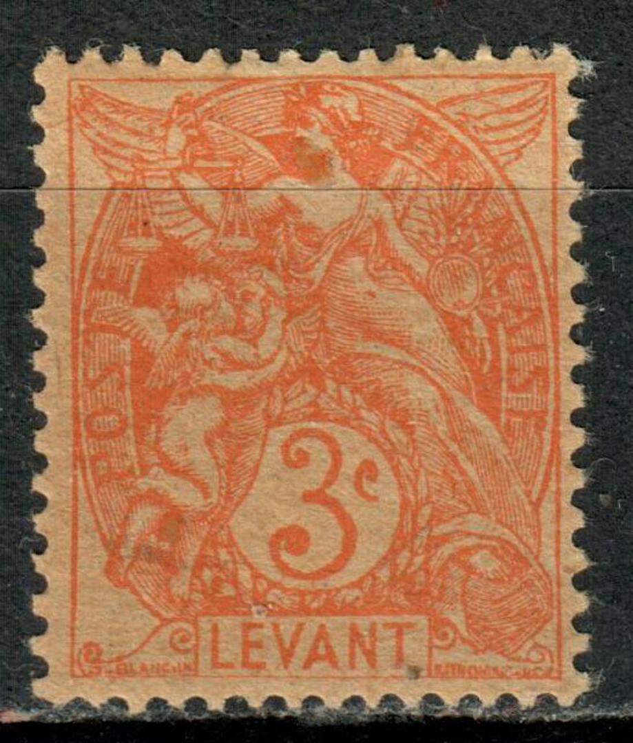 FRENCH Post Offices in TURKISH EMPIRE 1902 Definitive 3c Orange-Red on orange. - 71246 - Mint image 0