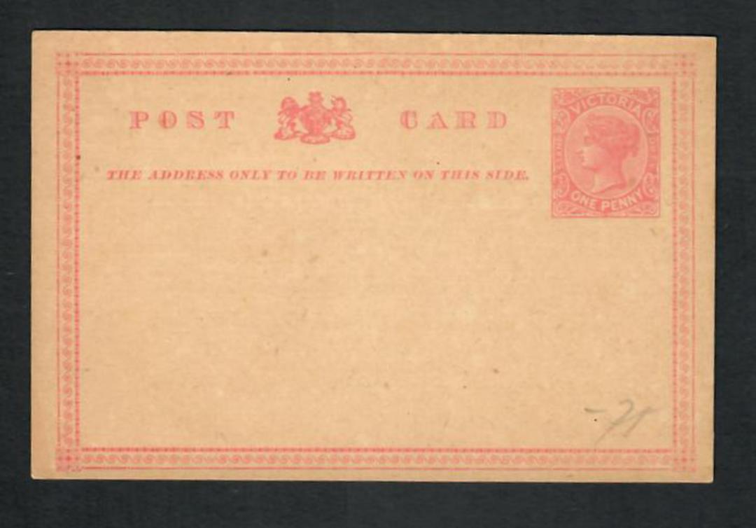 VICTORIA Early Postal Stationery Postcard Victoria 1st 1d Vermilion. - 32239 - PostalStaty image 0