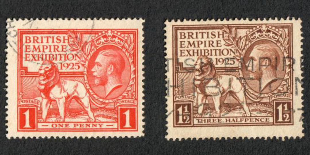 GREAT BRITAIN 1925 Wembly FU. Both stamps off centre - 70329 - FU image 0
