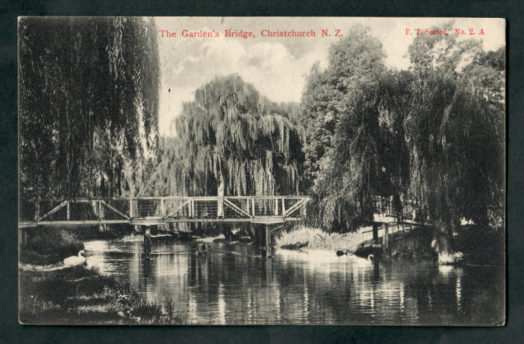 Postcard of The Garden's Bridge Christchurch. - 48410 - Postcard image 0