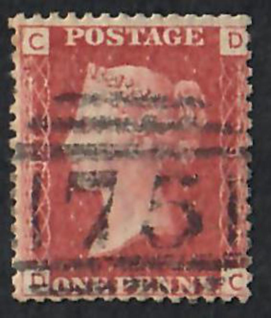 GREAT BRITAIN 1858 1d Red. Plate  91. Letters CDDC. - 70091 - Used image 0