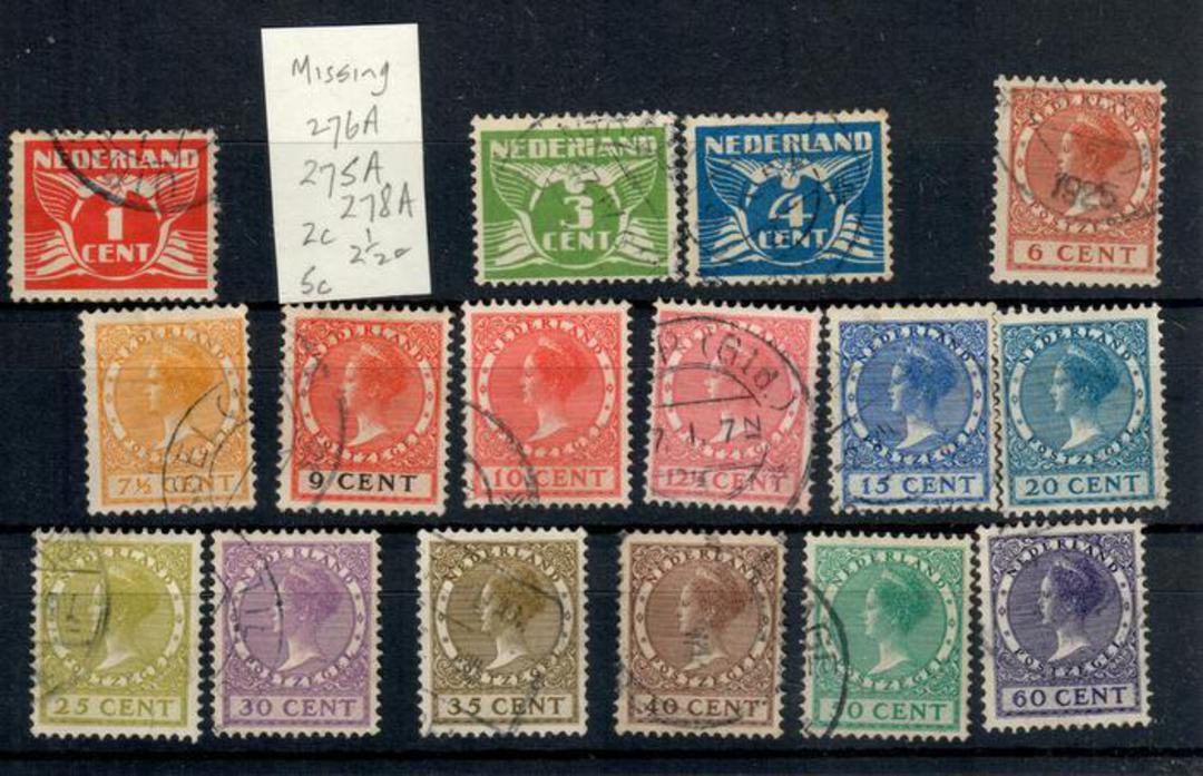 NETHERLANDS 1924 Definitives. Set of 20. No Watermark. Perf 12½. - 21273 - FU image 0