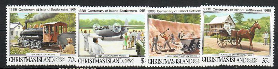 CHRISTMAS ISLAND 1988 Centenary of Permanent Settlement. Set of 4. - 70515 - UHM image 0
