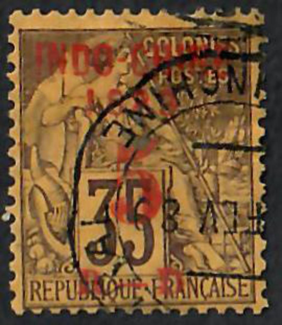INDO-CHINA 1889 Definitive Surcharge in Red 5 on 35c Black and Orange.   Definitely type 2. - 75864 - FU image 0