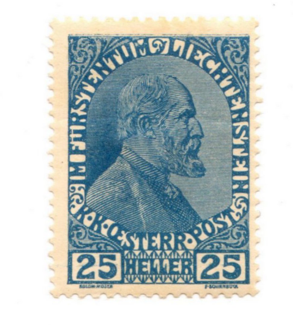 LIECHENSTEIN 1915 Prince John 2nd 20 h Blue.Thin unsurfaced paper. - 73777 - Mint image 0